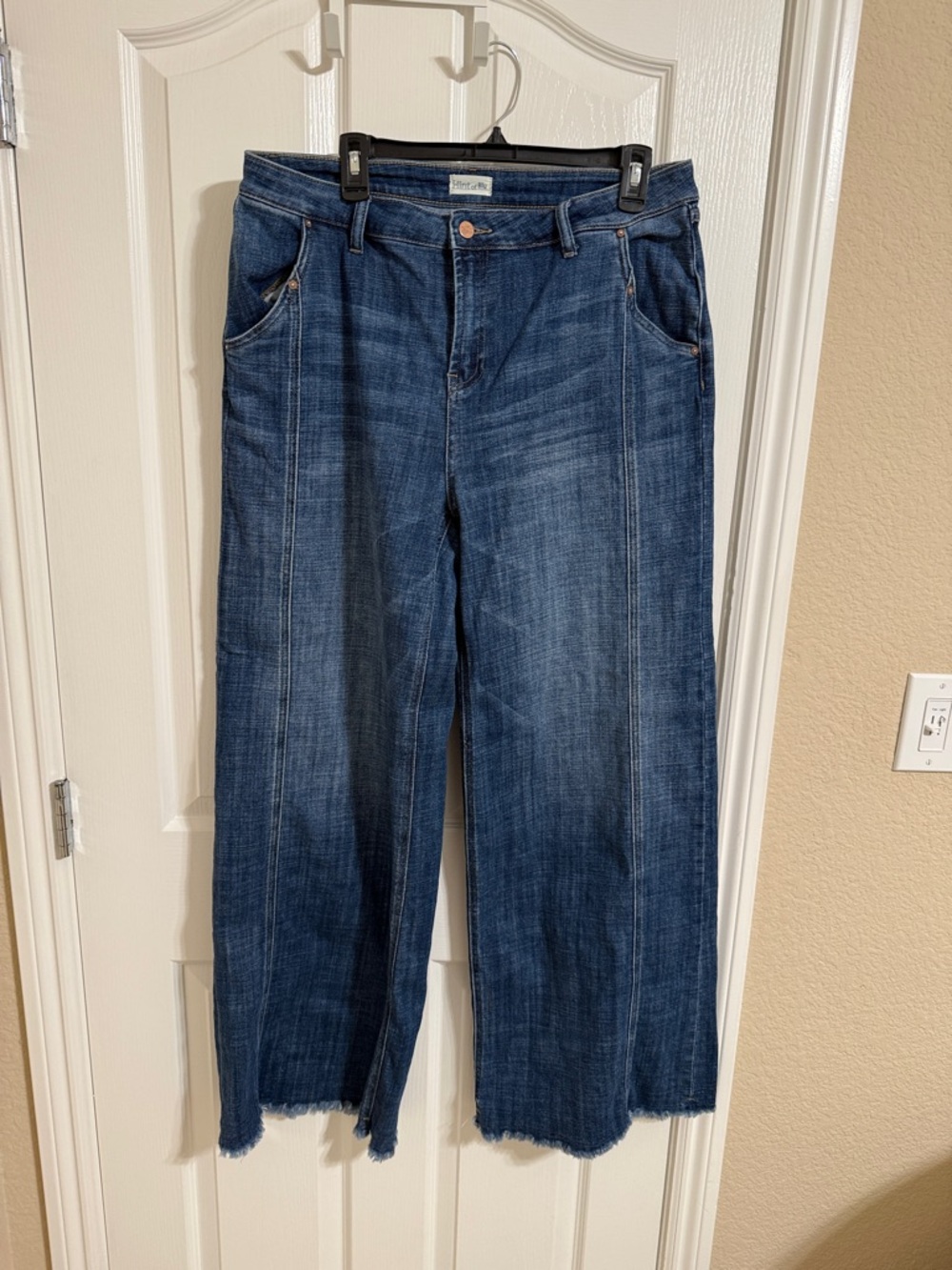 High-Rise Wide Leg Jeans in Deep Indigo